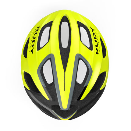 Rudy Project Helm Strym Yellow Fluo (Shiny) - Free pads +bug stop - L 59-61 - Helm
