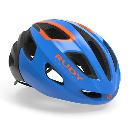 Rudy Project Helm Strym Blue - Orange (Shiny) - Free pads +bug stop - L 59-61 - Helm