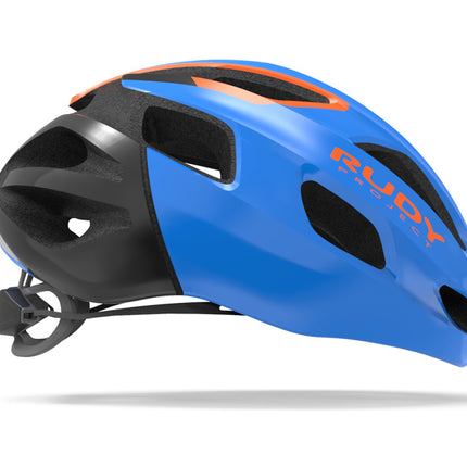 Rudy Project Helm Strym Blue - Orange (Shiny) - Free pads +bug stop - L 59-61 - Helm