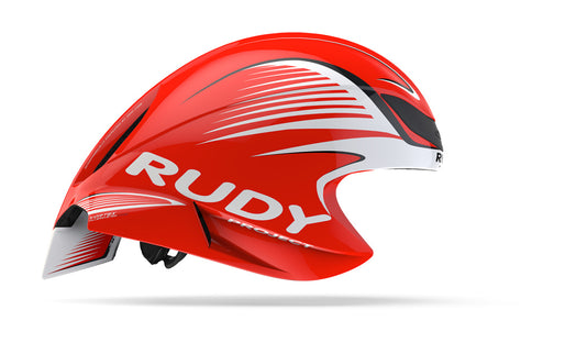 Rudy Project Helm Wing57 Red Fluo-Wit Shiny - Visor Included  - S-M 54-58 - Helm