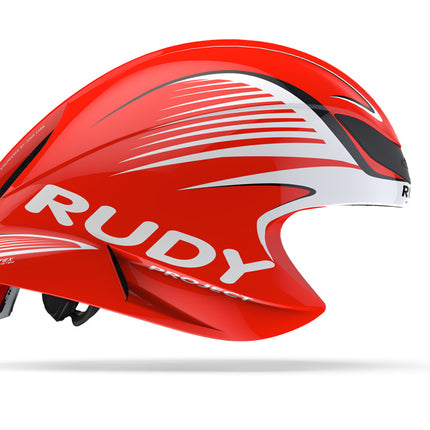 Rudy Project Helm Wing57 Red Fluo-Wit Shiny - Visor Included  - S-M 54-58 - Helm
