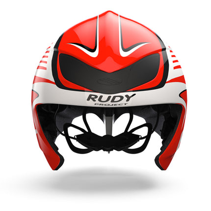 Rudy Project Helm Wing57 Red Fluo-Wit Shiny - Visor Included  - S-M 54-58 - Helm