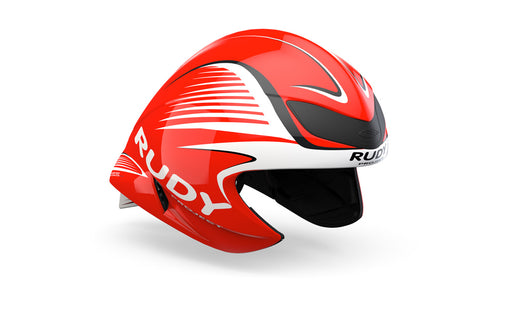 Rudy Project Helm Wing57 Red Fluo-Wit Shiny - Visor Included  - S-M 54-58 - Helm