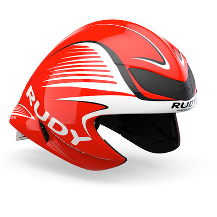 Rudy Project Helm Wing57 Red Fluo-Wit Shiny - Visor Included  - S-M 54-58 - Helm