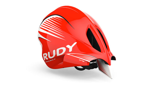 Rudy Project Helm Wing57 Red Fluo-Wit Shiny - Visor Included  - S-M 54-58 - Helm
