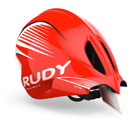 Rudy Project Helm Wing57 Red Fluo-Wit Shiny - Visor Included  - S-M 54-58 - Helm