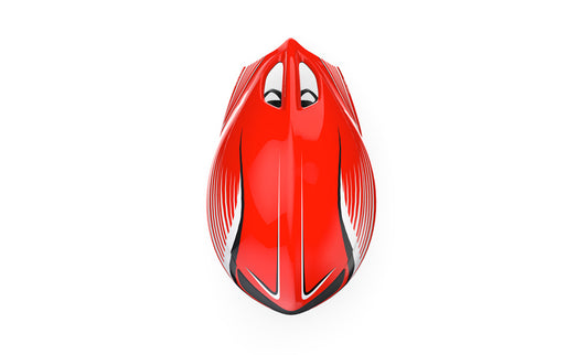 Rudy Project Helm Wing57 Red Fluo-Wit Shiny - Visor Included  - S-M 54-58 - Helm