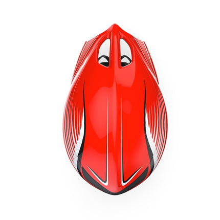 Rudy Project Helm Wing57 Red Fluo-Wit Shiny - Visor Included  - S-M 54-58 - Helm