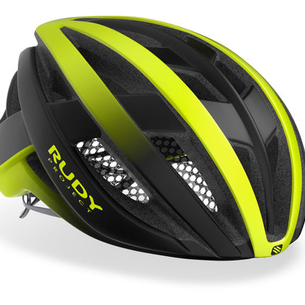 Rudy Project - Helmet Venger Road Yellow Fluo - Black (Matte) -  Pads + Bug Stop - S 51-55