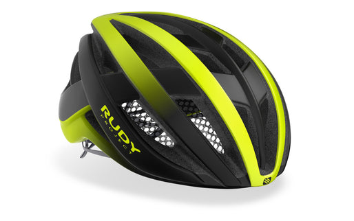 Rudy Project - Helmet Venger Road Yellow Fluo - Black (Matte) -  Pads + Bug Stop - S 51-55