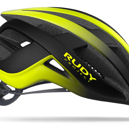 Rudy Project - Helmet Venger Road Yellow Fluo - Black (Matte) -  Pads + Bug Stop - S 51-55