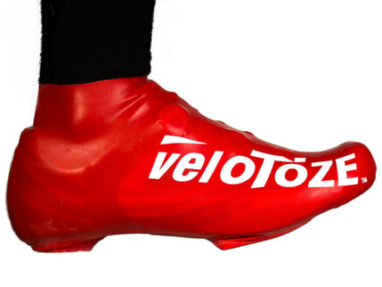 veloToze Short Shoe Cover/Road- Red -  Small/Medium - Overschoenen