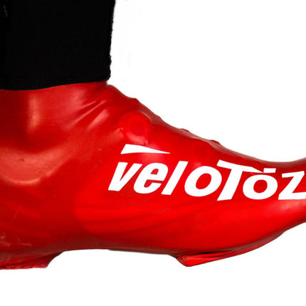 veloToze Short Shoe Cover/Road- Red -  Small/Medium - Overschoenen