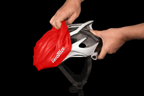 VeloToze Helmet Cover Red -  One Size - Helmhoes