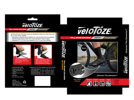 veloToze Silicone Shoe Cover - Black - Small - Overschoenen