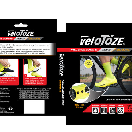 veloToze Silicone Shoe Cover - Viz-Yellow - Large - Overschoenen