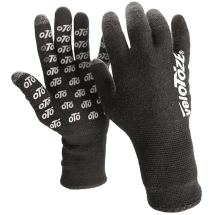 veloToze Knitted Waterproof Gloves - Black - Medium - Handschoenen
