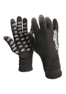 veloToze Knitted Waterproof Gloves - Black - Medium - Handschoenen