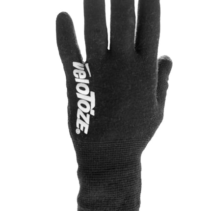 veloToze Knitted Waterproof Gloves - Black - Medium - Handschoenen