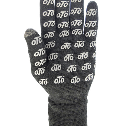 veloToze Knitted Waterproof Gloves - Black - Medium - Handschoenen