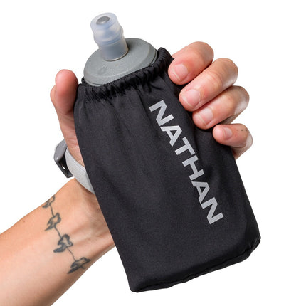 Nathan Pinnacle 18oz Soft Flask Black/Reflective Silver