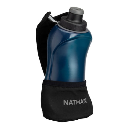 Nathan - Quick squeeze lite drinkfles - Black/marine blue - 532ml - Drinkflessen & bidons
